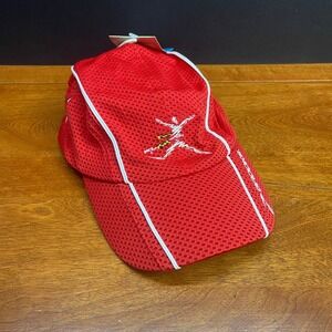 Brooks Mens OSFA Red Charm City Mesh Cap Running Hat NWT